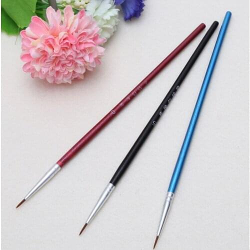 10Pcs Nylon Hair Brush Hook Line Pen Artist Watercolor Acrylic Painting Drawing