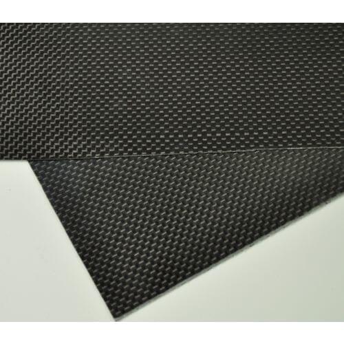 100mmX250mmX0.3mm 100% Carbon Fiber plate panel sheet 3K plain Weave Glossy