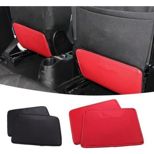 2pcs Leather Car Interior Decoration Rear Seat Anti-kick Pad Protection for Smart forfour 2015 2016 2017 2018 2019