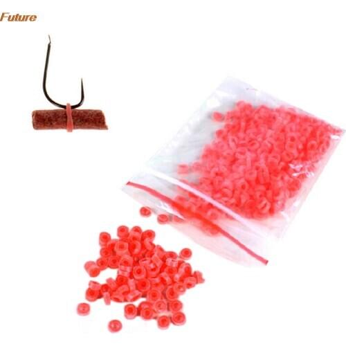 2500PCS/10 Bags Of red/yellow Red Worm Bait Pelletizer Bait For Fishing Accessories Fish Hook Rubber Band