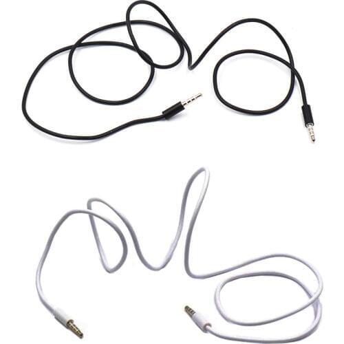 Car MP3 3.5MM 4 Pole Jack To 3.5MM Male Headphone AUX Audio Cable Auxiliary Cord Stereo Audio Wire Core Cable