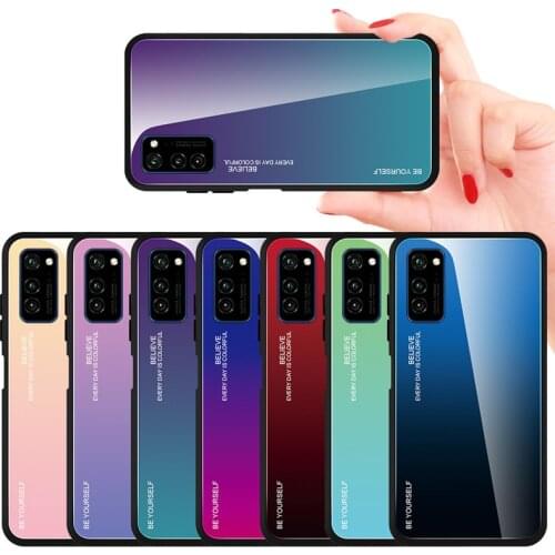 Tempered Glass Case For Huawei P40 P30 P20 Lite Mate 10 20 30 Honor 20 Pro 10 9 Lite P Smart Cell Phone Gradient Slim Back Cover