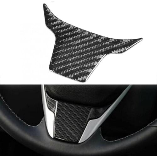 Real Carbon Fiber Steering Wheel Cover Panel Frame Trim Sticker Fit for Honda Civic 2019 car styling accessories