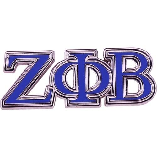 Zeta Phi Beta Letter Cloisonné Enamel Pin 1920 Greek Sorority Jewelry Gift for Finer Women