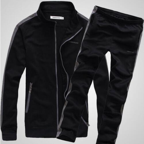 KEENEST Autumn Winter Hoodies Casual Cotton Thicken Mens Tracksuit Running Sport Jacket and Pants