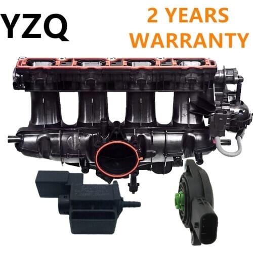 Engine Air Solenold Valve Intake Manifold +Sensor Set For VW Golf Jetta CC Beetle Eos Tiguan Audi A3 Q3 1.8T/2.0T 06J133201G