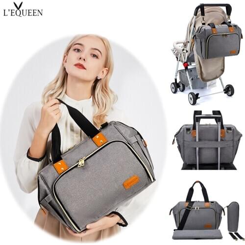 LEQUEEN Multifunctional Portable Diaper Bag Travel Large Shoulder Bags Baby Bed Diaper Changing Table Pads For Outdoor Baby Care