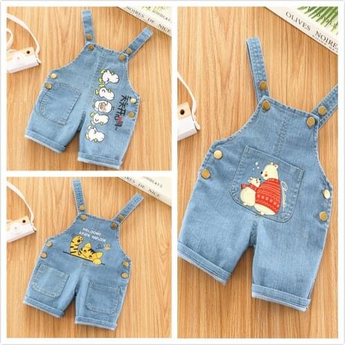 Summer Kids Little Boys Overalls Jeans Cotton Denim Baby Clothes Jumpsuit Casual Rompers Dungarees fpr Toddler Boys Bib Pants