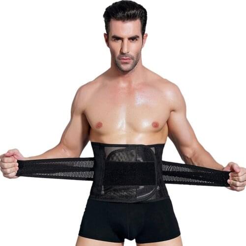 Men Body Shaper Corset Abdomen Tummy Control Waist Trainer Cincher Fat Burning Girdle Slimming Belly Belt for Male New