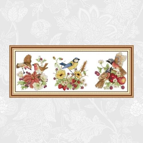 Bird of season Cross stitch Kits Painting 11ct Counted Fabric 14ct Printed Canvas Embroidery DIY Handmade Needlework Sets