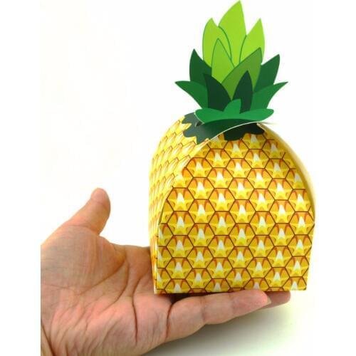 New Creative Fruit style Paper Pineapple Paper Candy Box Wedding Favor and Gift Box for Eid Wedding Party Baby Birthday Supplies