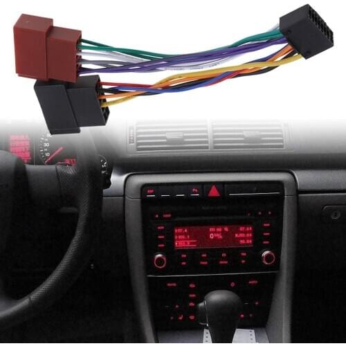 SALE 1PCS Wire Harness Adaptor For Kenwood / Jvc Car Stereo Radio Iso Standard Connector Adapter 16 Pin Plug Cable Wholesale