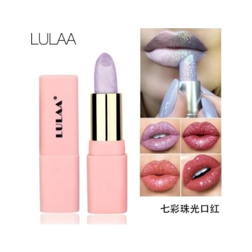 Multicolor Holographic Mermaid Glitter Lipstick Shiny Metallic Lipsticks Waterproof Long Lasting Gold Lip Stick Makeup Cosmetic