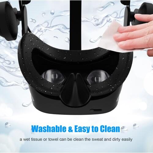 Suitable for HP Reverb G2 Face Silicone Eye Mask Black and Grey Soft and comfortable silicone easy to clean and easy to install