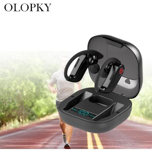 Led Screen Bluetooth 5.0 Earphones TWS Sport Wireless Headphones Big Power Bass Headset TWS Handsfree Earbuds With Micrphone