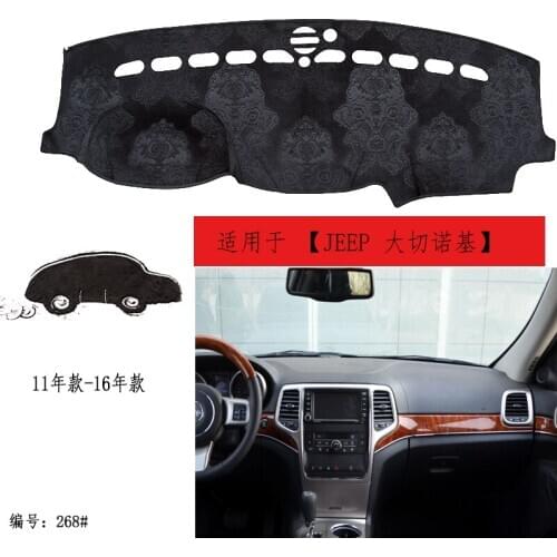 TOMMIA For Jeep Grand Cherokee 11-16 Dashboard Pad Cover Dash Mat Anti-Sun Velvet Instrument