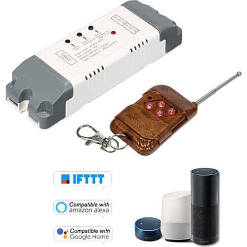 EWeLink 2CH WiFi Smart Switch Wireless Home Automation Relay Module With 433mHz RF Controller Kit Works With Alexa Google Home