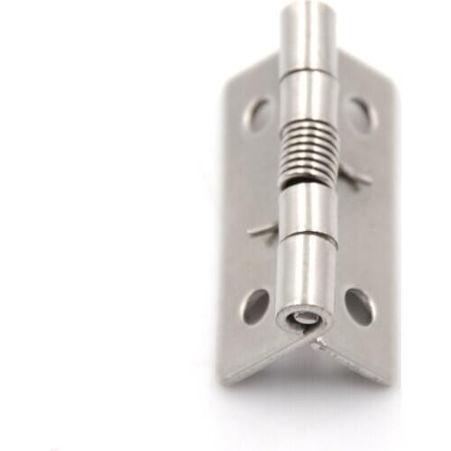 1pcs 2 Inch Long Stainless Steel Hinge Self-Closing Corner Spring Draw Door Hinge Furniture Cabinet Repair Hardware Supplies