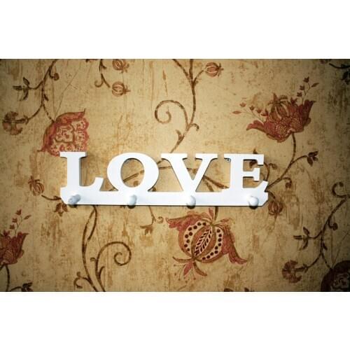 1PC High quality Modern minimalist LOVE / bird wall shelf white wooden Wall hanger racks for coat clothes key home deco JL 0998