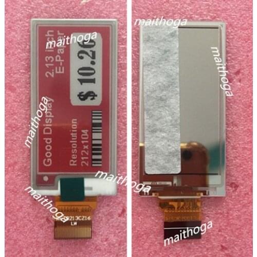 2.13 inch 24P SPI Black White Red E-INK E-Paper Display Screen UC8151D Drive IC 212*104