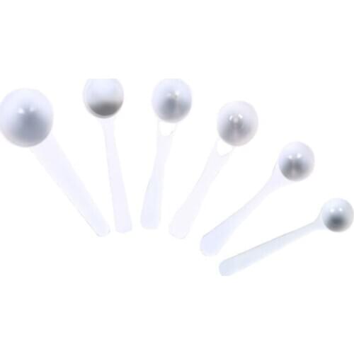2000pcs/lot 1g 2.5g 3g 4g 5g 10g Plastic Scoops Spoons For Food/Milk/Washing Powder/Medcine White Measuring Spoon