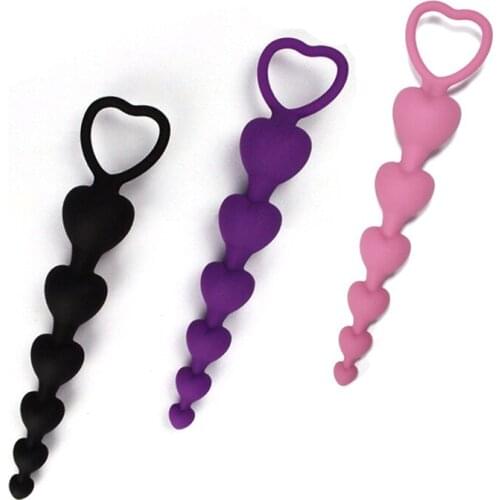 Anal Plug Heart Big Anal Balls Silicone anus Toys G-Spot Stimulating Butt Plugs Adult Sex Couple Sexy women Prostate Massager