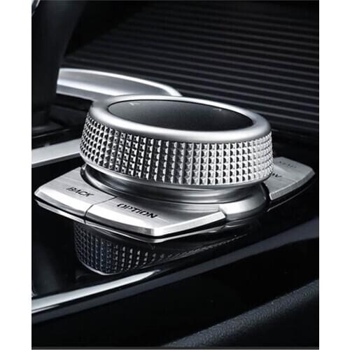 Car Multimedia Buttons Cover Trim Sticker For Bmw 5 Series / X3 / X4 2018-2020 7 Series 2016-2019