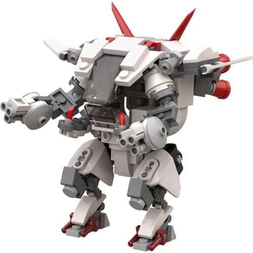 White Rabbit Walking Armor Assault Model Building Blocks D.va Game Animal World Bricks Education DIY MOC Children Toys Gift