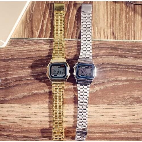 Fashion Digital Mens Watches Luxury Stainless Steel Link Bracelet Wrist Watch Band Business Electronic Male Clock for Women