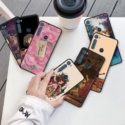 Case for Motorola Moto G9 Play G8 Power Lite One Fusion Plus Hyper G30 G10 Soft G Stylus Phone Coque Fundas Anime Spirited Away