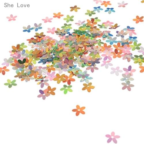 Chzimade 50g 10mm Flower Loose Sequins Paillette Garment Sewing/Embellishment Findings DIY Accessories Decoration