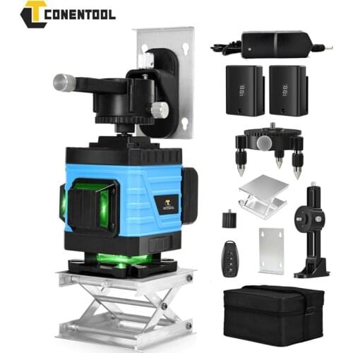 3D 12Lines Laser Level 360 Horizontal And Vertica Green Light Self-leveling Level Instrument Nivel Laser Device Measuring Tools