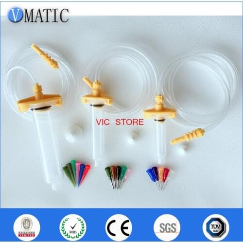 High Quality Trade Assurance Liquid Dispenser Solder Paste Adhesive Glue Dispensing Pneumatic Syringe With Adapter & Needles