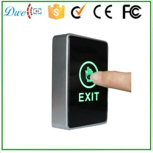 DWE CC RF two color LED light Infrared Access Control touch exit button no nc push button switch