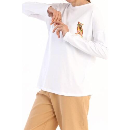 Owl Printed Long Sleeve T-Shirt