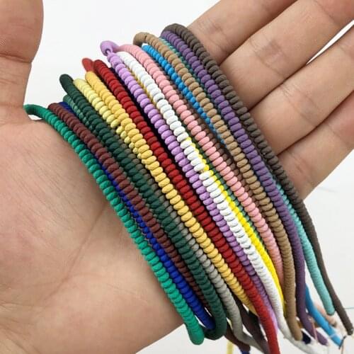 JHNBY 4x2mm Faceted Flat Round Hematite Natural Stone Nanotechnology Rubber Spacer loose Beads For Jewelry Making Diy Bracelets