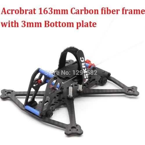HSKRC Acrobrat 163 163mm 3 inch Mini quadcopter frame kit support 3 inch propeller with 3mm bottom plate for runcam split mini
