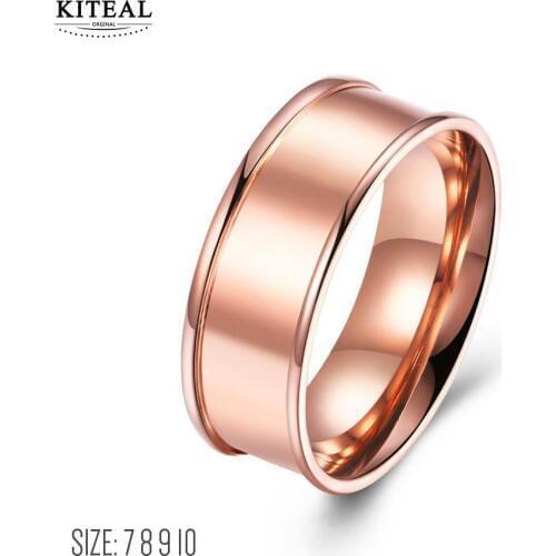 KITEAL floating charms Titanium Steel size 10 7 8 9 female rings Punk men jewelry bague femme jewelry