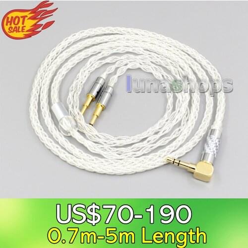 LN006450 99% Pure Silver 8 Core XLR Headphone Earphone Cable For Oppo PM-1 PM-2 Planar Magnetic 1MORE H1707 Sonus Faber Pryma