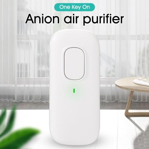 100-240V Mini Air Purifier Negative Ion Deodorizer US Plug One-Button Dust Smoke Removal Air Purification Home Practical Supply
