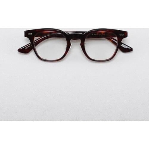 New Vintage Acetate Myopia Eyeglass Frame KC-59 Hand Craft Women Men Unique Inverted Trapezoid Design Original Quality Eyewear