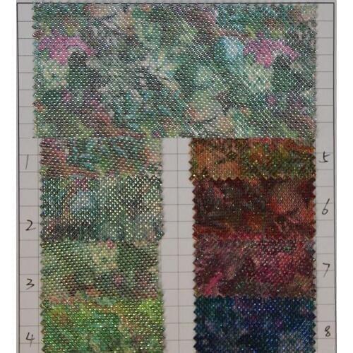 Wholesale PU synthetic leather special decoration material fabric mesh plaid flowers