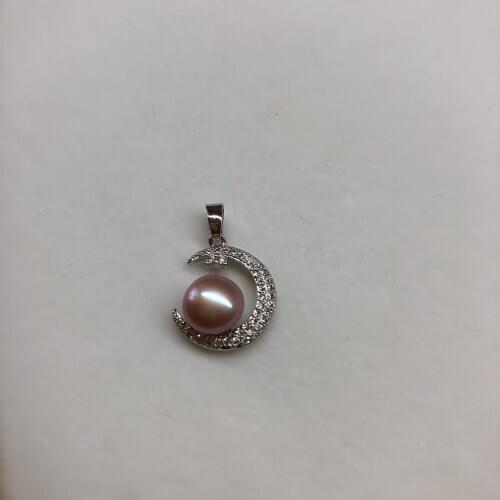 Wholesale Moon Shape Gold Plated Pendant Mountings Findings Jewelry Settings Parts for Pearls Beads Stones, 10pcs/lot
