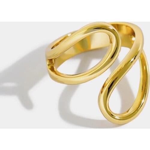 Finger Rings Fashion Creative Hollow Geometry Jewelry for Women Party Gifts Wholesale