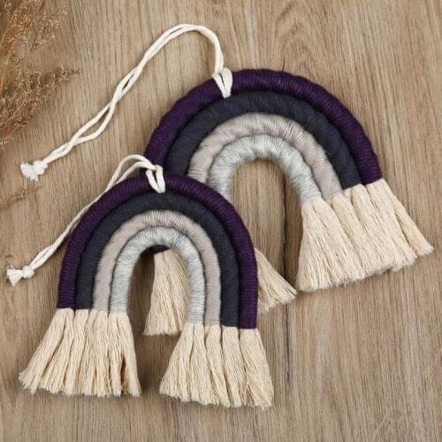 Nordic Handmade Rainbow Tapestry Ornament Kids Room Decor Apartment Wall Hanging