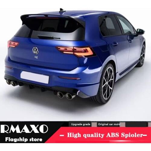 For Golf 8 Spoiler 2020-2021 Volkswagen Golf 8 R GTI Spoiler ABS plastic Material Car Rear Wing Color Rear Spoiler