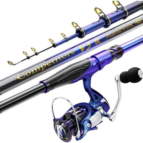 Chuangwei Carbon Fiber Telescopic Fishing Rod Kit 3.6m 3.9m 4.5m 5.3m 6.3m Fresh And Sea Water Both
