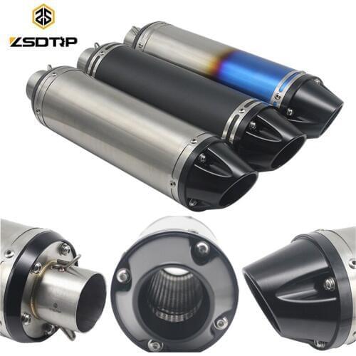 ZSDTRP 51mm Motorcycle Ak Exhaust Muffler Pipe SC Escape Moto Exhaust For R3 R25 GSX1300 GSX1000R CB400 YZF-R15 Z250 300