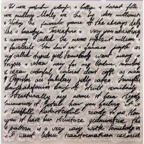 Text Background Clear Stamps Transparent Silicone Seal for DIY Scrapbooking Photo Album Card Making Decor Supplies