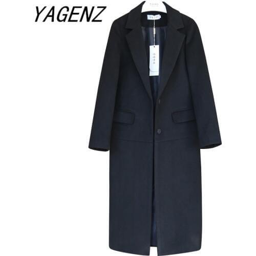 Black Camel Women Brand Winter Wool Jacket Warm Thicken Coat Korea Loose Long Outerwear Large Size Female Solid Wool Jacket 4XL